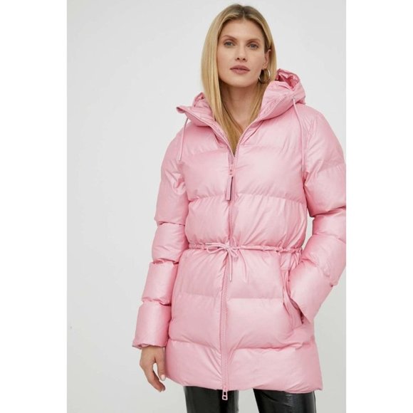 Rains Pink Puffer Jacket - Picture 2 of 12
